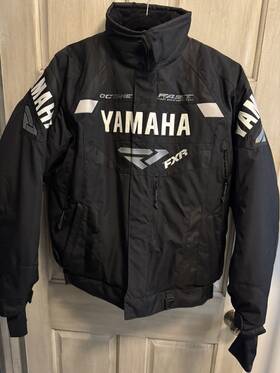 220-01414-00-10 Yamaha Fxr Snowmobile Jacket Octane Mens Black Medium With Float Assist Tech