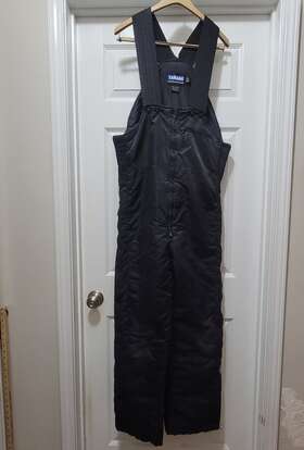 Smb-97-818-mp Yamaha Vtg Cold Weather Gear Black Insulated Snowmobile Bibs Quilted Mens S