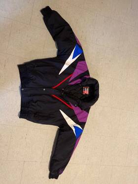 Smb-92 Yamaha Winter Sportswear Vintage Snowmobile Jacket Mens Lg 7073 Red Blk Purple White