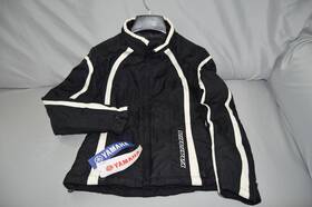 Yamaha Y090728z Insulated Womens Vintage Jett Ski Snow Jacket New. Black/white Zip Up S4