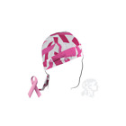 Zbc03 Zan Headgear Flydanna Pink Ribbon White Bandanna
