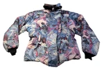 Vintage Polaris Snowmobile Puffer Jacket Thermoloft Abstract Print Women's Xl. Fixed Price $80.00.
