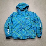 Fxr Mountain Squadron Jacket Youth Boys 14 Blue Plaid Parka Coat Hooded Full Zip. Fixed Price $35.95.