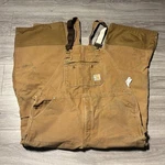 Carhartt Brown Insulated Double Knee Overalls Tagged 42X32. Fixed Price $30.00.
