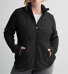 Tek Gear Women's Black Hooded Mixed-media Jacket (WT5FV202RS) Sizes S/m/l/xl/xxl. Fixed Price $24.99.