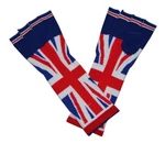 Uk Flag Union Jack Warmer Long Fingerless Gloves Blue Red White. Fixed Price $12.99.
