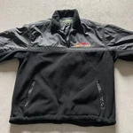 Vtg Arctic Wear 1/4 Zip Pullover Jacket Men Large Black Pockets Cat. Fixed Price $39.95.