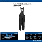 Polaris Men's Switchback TECH54 Breathable Waterproof Bib/pants, Black- Md. Fixed Price $289.99.