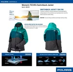 Polaris Women's Switchback TECH54 Breathable Snowmobile Jacket, Teal/gray- Sm. Fixed Price $219.99.