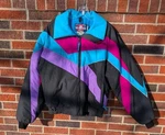 Vtg Polaris Jacket Mens Snowmobile Racing 80S Puffer Colorblock Thermoloft. Fixed Price $75.00.