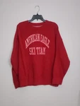 American Eagle Ski Team Super Soft Pullover Sweatshirt Red Women's Xl Vtg Style. Fixed Price $14.99.