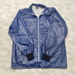 Vtg Sunderland's Sharkskin Jacket Mens Xl Blue Full Zip. Fixed Price $19.99.