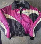 Vtg 90S Polaris Snowmobile Satin Jacket Coat Mens Med Usa Retro Pink Teal Winter. Fixed Price $59.87.