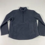 Free Fly Fleece Jacket Mens Large Gray 1/4 Zip Pullover Stand Collar Pockets. Fixed Price $25.99.