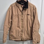Wolverine Fleece-lined Work Jacket, Rugged Chestnut Duck Canvas Men's Size Med.. Fixed Price $39.99.