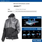 Polaris Women's Switchback TECH54 Breathable Snowmobile Jacket, Gray/black- Md. Fixed Price $174.99.