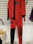Slippery Fuse Wetsuit Small Red Two Piece. Fixed Price $119.00.
