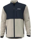 Ski-doo Men's Large Teddy Fleece Full-zip Jacket Ivory Navy Winter Coat. Fixed Price $44.95.