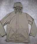 Bylt Elite Shelter Jacket Mens Large Beige Hooded Softshell Vented Performance. Fixed Price $39.99.