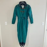 Vtg Obermeyer Ski Suit Women 10 Teal Green 80S 90 Retro Hooded Stirrup Insulated. Fixed Price $125.00.