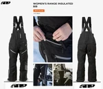 509 Women's Range Insulated/waterproof Snowmobile Trail Bib, Black- 2XL. Fixed Price $219.95.