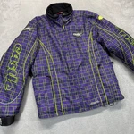 Castle X Jacket Womens Medium Racewear Charm Plaid Snowmobile Dreamy Grape Twist. Fixed Price $43.91.
