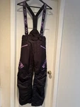 Women Fxr Fresh Snowmobile Pants Black/lilac Size 4. Fixed Price $200.00.