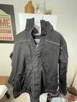 Yamaha Motorcycle Snowmobile Racing Jacket Coat Black Woman Size 14 Unisex. Fixed Price $39.99.