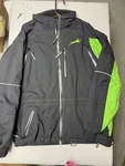Arctic Cat Racing Reflective Winter Snowmobile Coat Jacket Sz Mens Black Green. Fixed Price $85.00.