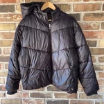 Spyder Jacket Mens Xl Black Puffer Hood Full Zip Hiking Ski Quilted Packable. Fixed Price $48.00.