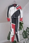 Dainese Vintage 90'S Wmns White Black Red Leather Moto Suit Sz 46 Made Italy. Fixed Price $175.00.