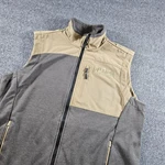 Full Throttle Energy Drink Vest Mens Large Gray Tan Fleece Lined Zip Shell. Fixed Price $29.99.