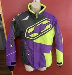 Castle X Girls Jacket Youth Purple Neon Yellow Racewear Snowmobile Winter. Fixed Price $39.99.