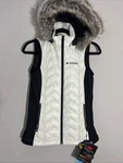 Klim Woman's Arise Vest Size Small Cream Faux Fur Hood Nwt. Fixed Price $75.00.