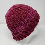 Raspberry Blush Hand Knit Chunky Beanie. Fixed Price $25.00.