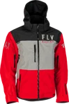 New Fly Racing Carbon Snowmobile Jacket, Waterproof, Windproof, Black, Red, Xl. Fixed Price $299.95.