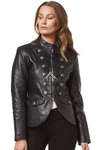 Victory Ladies Military Jackets Black Real Leather Top Studed Casual 8976. Fixed Price $174.55.