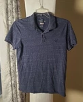 American Eagle Outfitters Mens Medium Core Flex Polo Shirt Blue W/ Emblem. Fixed Price $12.75.
