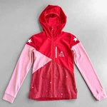 Maloja Girls Softshell Fleece Hooded Jacket Pink Red Stars Ski Youth. Fixed Price $42.00.