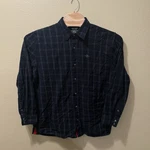 Men 2XL Polaris Black Gray Plaid Long Sleeve Button Up Flannel Shirt. Fixed Price $35.00.