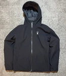 Spyder 2-IN-1 Ski Jacket Men Medium Black Waterproof Hooded Winter Coat. Fixed Price $105.00.