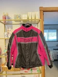 Mossi Racing Snowmobile Jacket Women 2XL Hot Pink Guilt Lined Embroidered Coat. Fixed Price $85.00.