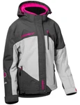 Castle Womens Phase G4 Insulated Snowmobile Jacket Charcoal/silver/pink Glo. Fixed Price $306.12.