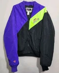 Arcticwear Cat Insulated Full Zip Bomber Jacket Purple/black/green Mt Usa. Fixed Price $44.50.