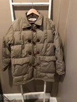 Ski Daddle Pack In Duck Down Feather Jacket Medium Brown. Fixed Price $39.99.