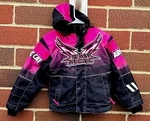 Youth Arctic Cat Snowmobile Jacket Pink And Black Size C8. Fixed Price $41.97.