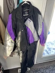 Arcticwear Men's Snowmobile Jacket And Bibs Cat Size Black Purple. Fixed Price $99.99.