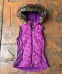 Klim Arise Puffer Vest Faux Fur Hood Women Xs Purple. Fixed Price $29.99.