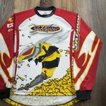 Vintage Ski Doo Jersey Mens White Red Bee Cross Team Snowmobile Racing Brp. Fixed Price $59.96.