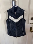 Women's Lohla Sport Popular Golf Ski Stripe Vest - Navy & White Medium. Fixed Price $49.99.